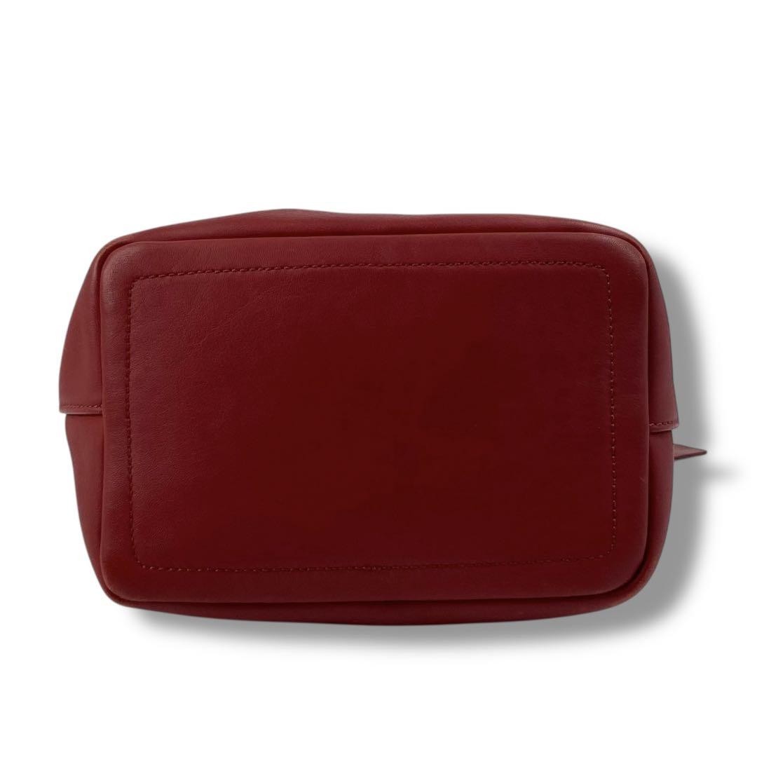 COACH Shoulder Bag Purse Old 9823 Leather Red Authentic
