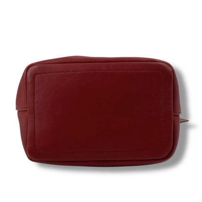 COACH Shoulder Bag Purse Old 9823 Leather Red Authentic