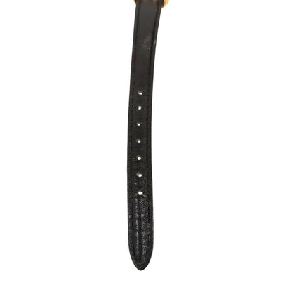 FENDI 350L Quartz Watch Wristwatch FF Logo Gold Black Women's Authentic