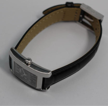 FENDI Quartz Watch Wristwatch Logo Black Silver Women's Authentic