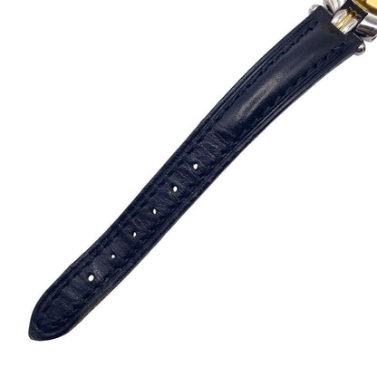 FENDI Quartz Watch Wristwatch FF Logo White Gold Women's Authentic