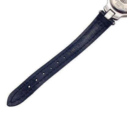 FENDI Quartz Watch Wristwatch FF Logo White Gold Women's Authentic