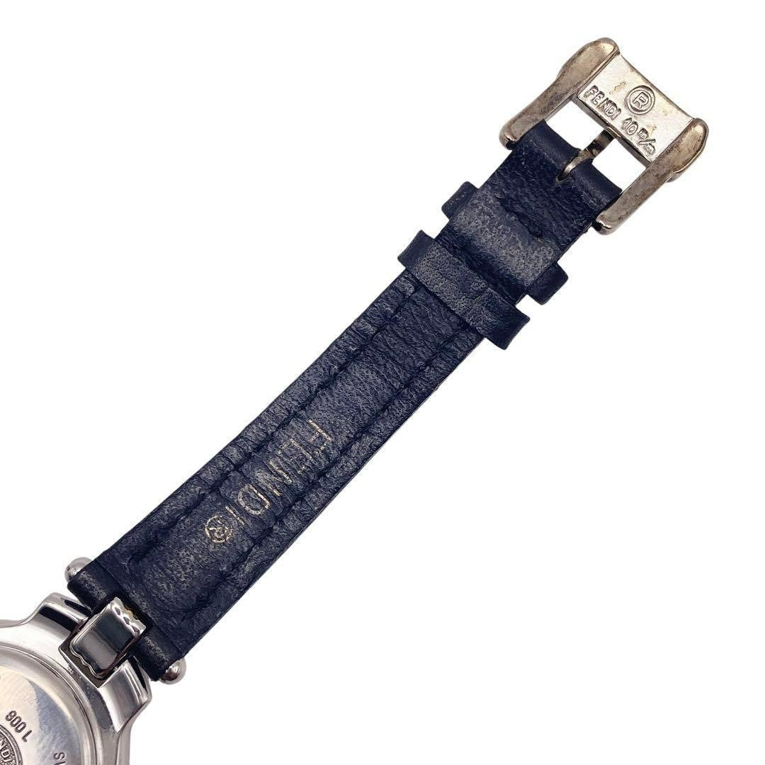 FENDI Quartz Watch Wristwatch FF Logo White Gold Women's Authentic
