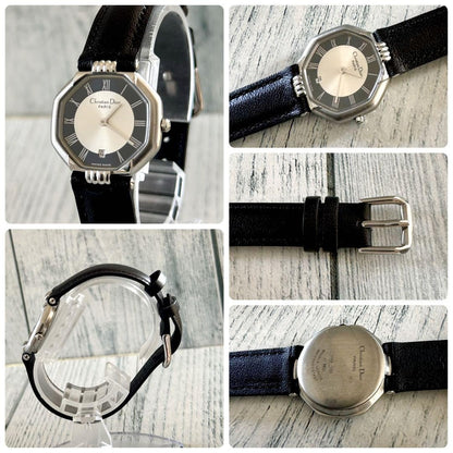 Christian Dior Quartz Watch Wristwatch Logo Silver Women's Authentic
