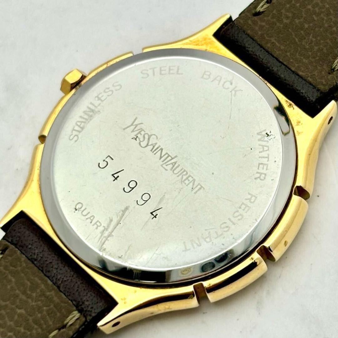 Saint Laurent Quartz Watch Wristwatch YSL Cassandra White Gold Women's Auth