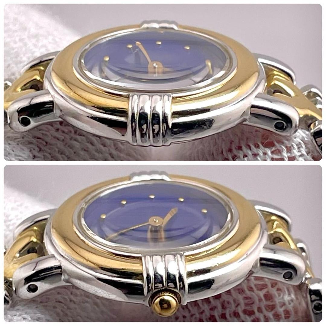 Saint Laurent Quartz Watch Wristwatch YSL Cassandra Gold Navy Women's Auth