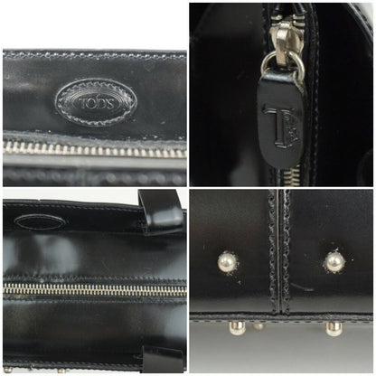 TOD'S Hand Bag Tote Purse Black Authentic