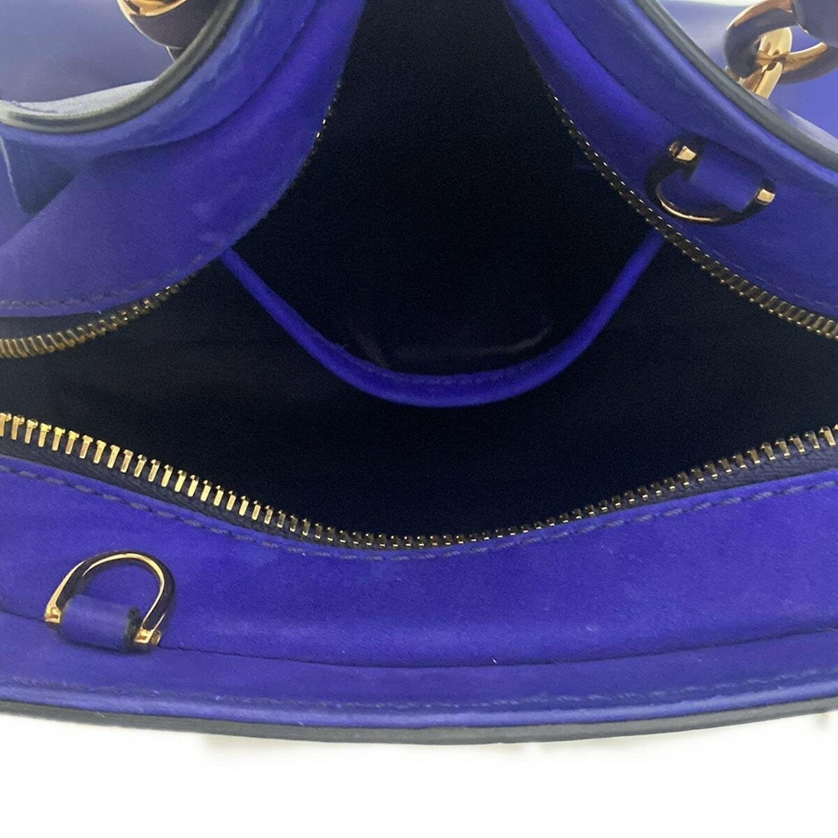 TOD'S Mini Hand Bag Tote Purse Leather Navy Authentic