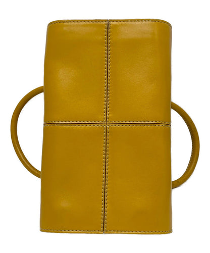 TOD'S Mini Hand Shoulder Bag Tote Purse 2way SELLA Mustard Authentic