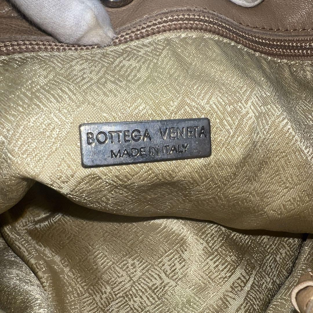 BOTTEGA VENETA Shoulder Bag Purse Intrecciato Leather Beige Authentic