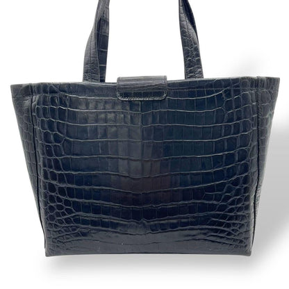 Salvatore Ferragamo Hand Bag Tote Purse Vara Leather Navy Authentic