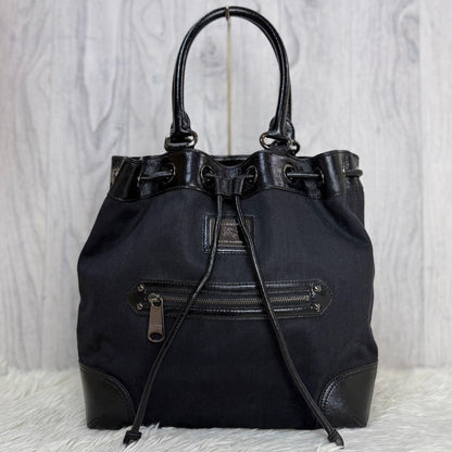 BURBERRY Hand Bag Tote Purse Black Authentic