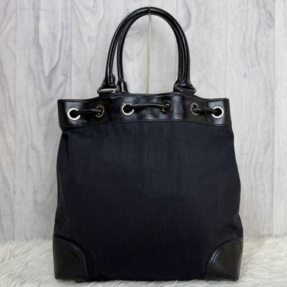 BURBERRY Hand Bag Tote Purse Black Authentic