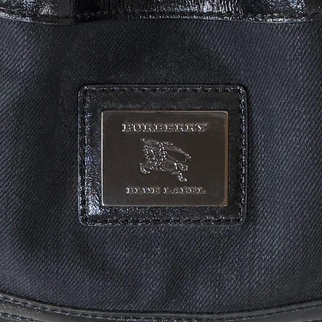 BURBERRY Hand Bag Tote Purse Black Authentic