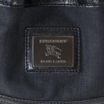 BURBERRY Hand Bag Tote Purse Black Authentic