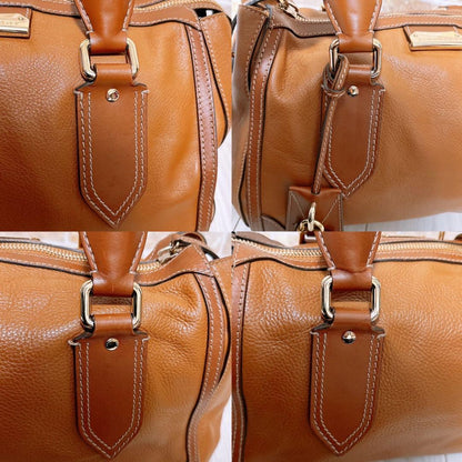 BURBERRY Hand Bag Tote Purse Nova Check Leather Authentic