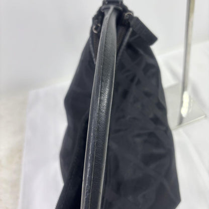 BURBERRY Hand Bag Tote Purse Nylon Leather Black Authentic