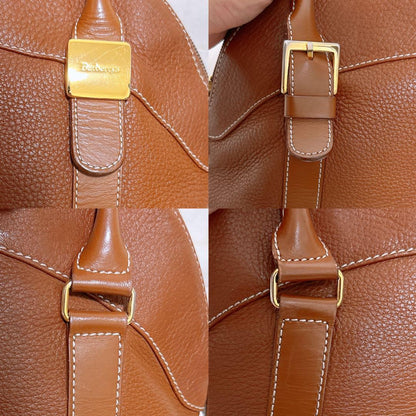 BURBERRYS Hand Bag Tote Purse Nova Check Leather Camel Authentic