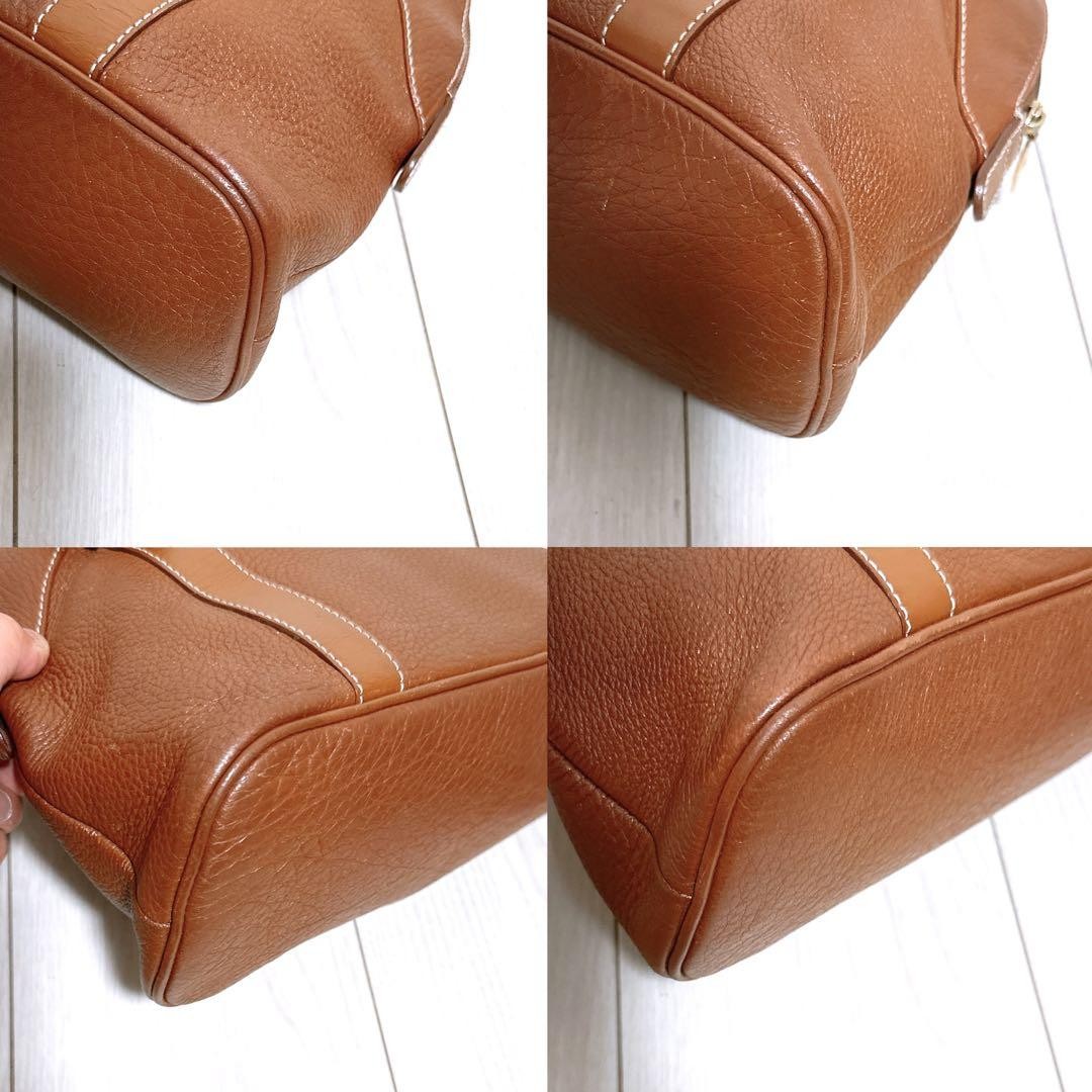 BURBERRYS Hand Bag Tote Purse Nova Check Leather Camel Authentic