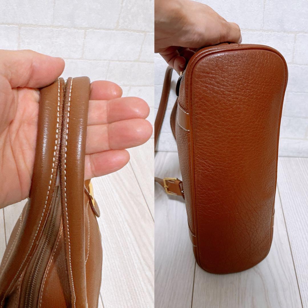 BURBERRYS Hand Bag Tote Purse Nova Check Leather Camel Authentic