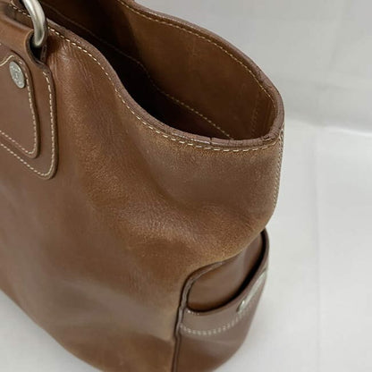 CELINE Hand Bag Tote Purse Boogie Leather Brown Authentic