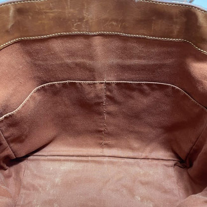 CELINE Hand Bag Tote Purse Boogie Leather Brown Authentic