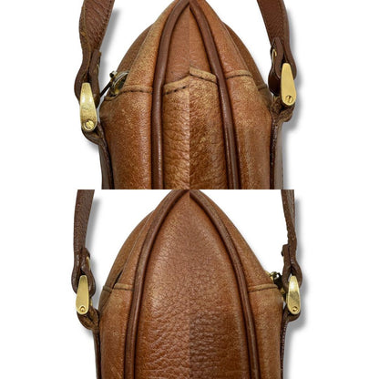 BURBERRYS Shoulder Bag Purse Nova Check Leather Brown Authentic