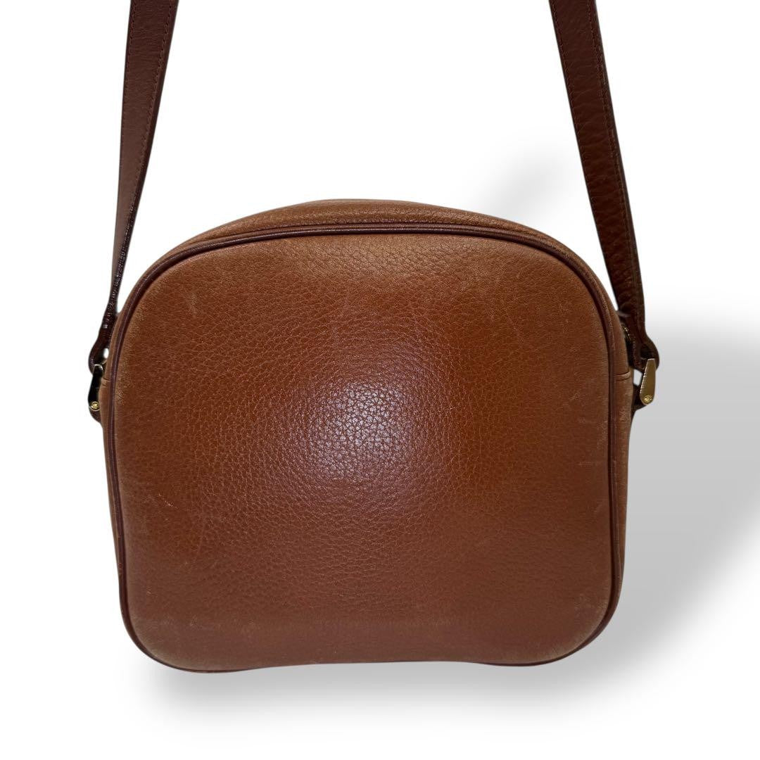 BURBERRYS Shoulder Bag Purse Nova Check Leather Brown Authentic