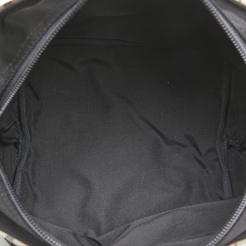 BURBERRY Hand Bag Tote Purse Nova Check Nylon Leather Beige Black Red Authentic