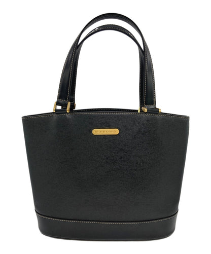 BURBERRY Hand Bag Tote Purse Nova Check Authentic Black