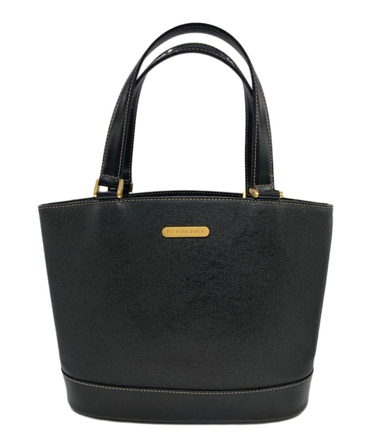 BURBERRY Hand Bag Tote Purse Nova Check Authentic Black