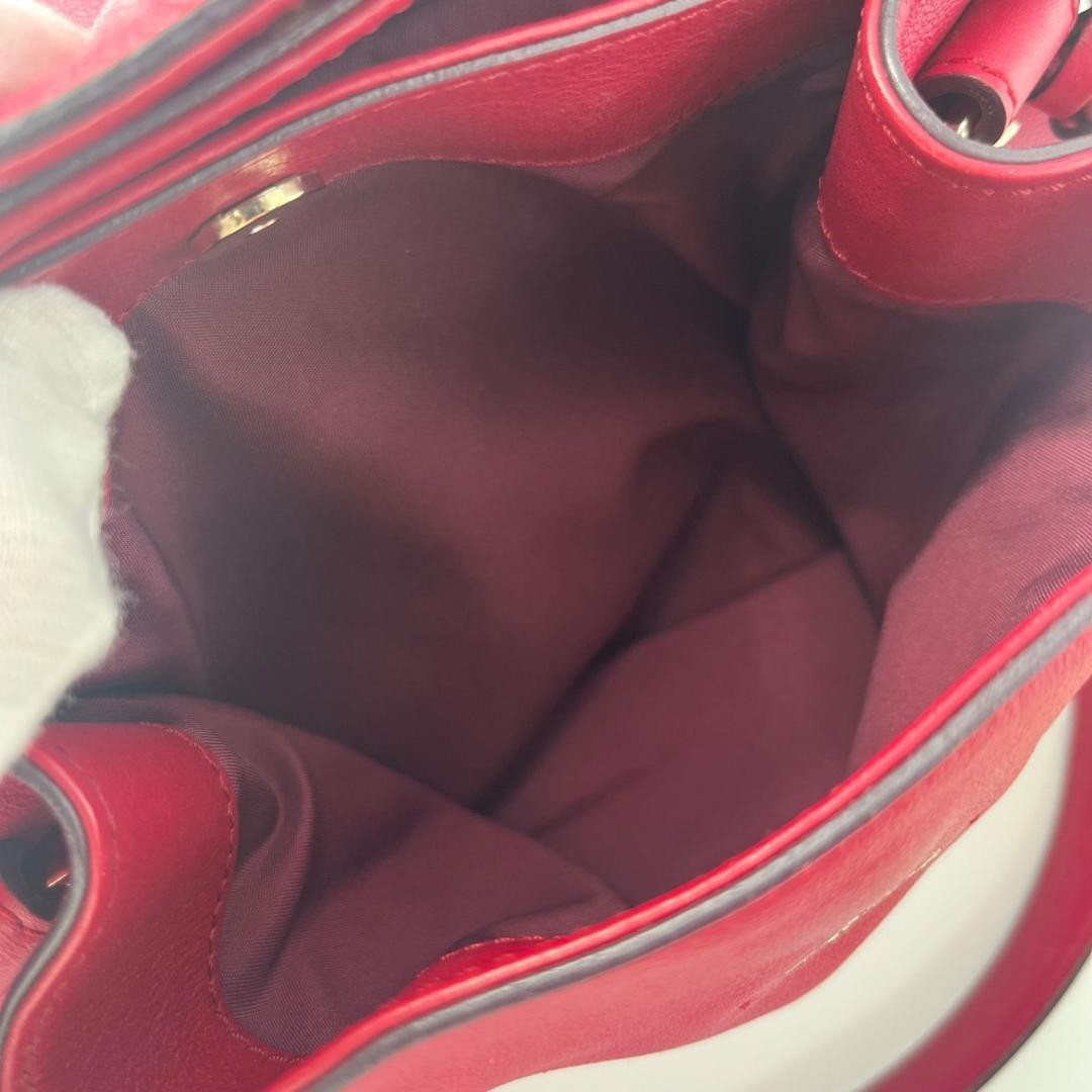 TOD'S Hand Bag Tote Purse Logo Leather Pink Authentic