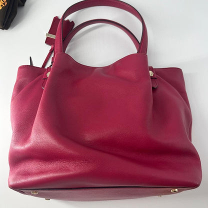 TOD'S Hand Bag Tote Purse Logo Leather Pink Authentic
