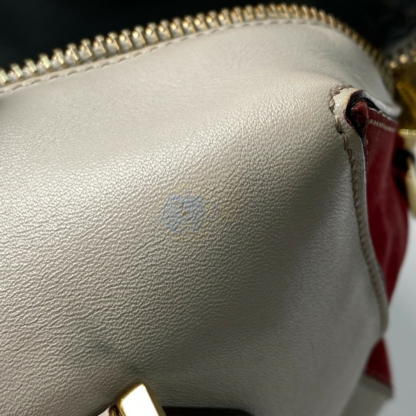 TOD'S Hand Shoulder Bag Tote Purse 2way D-Styling Leather Gray Wine Red Auth