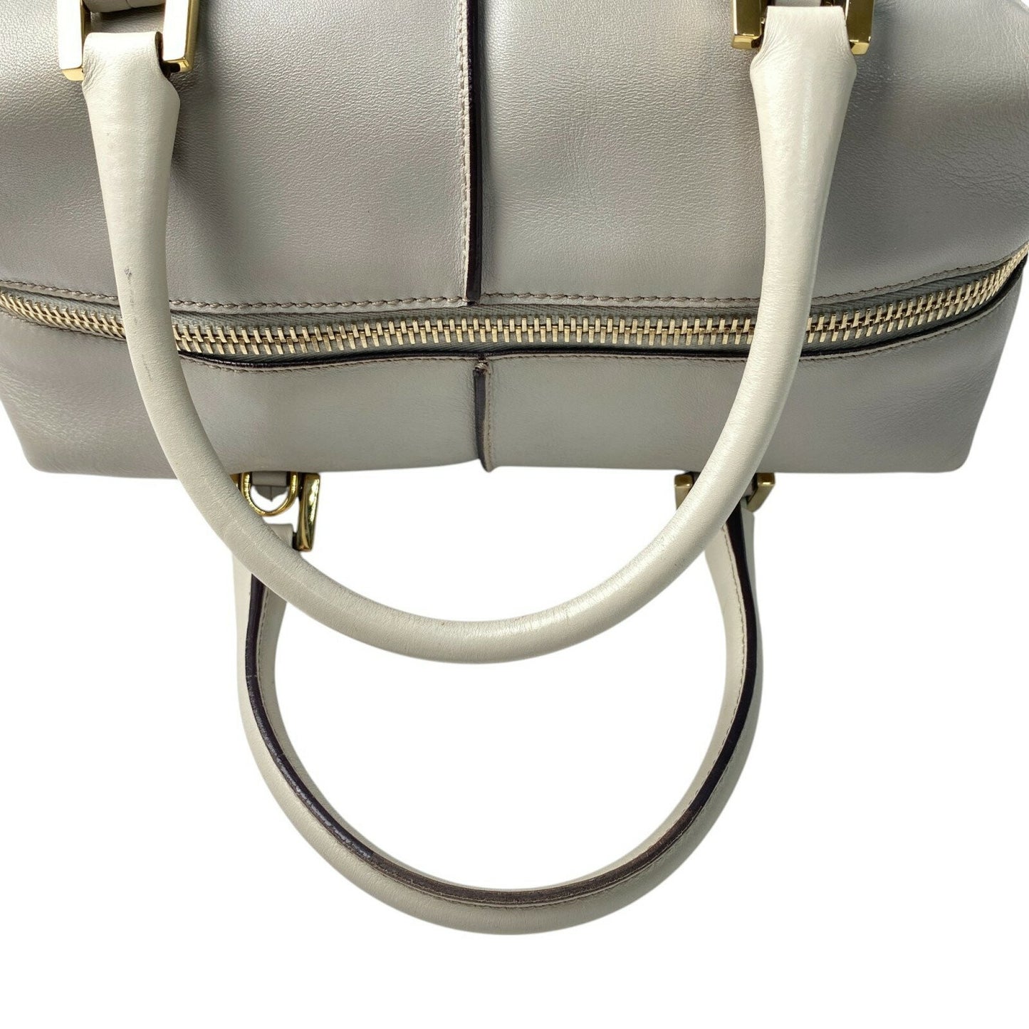 TOD'S Hand Shoulder Bag Tote Purse 2way D-Styling Leather Gray Wine Red Auth