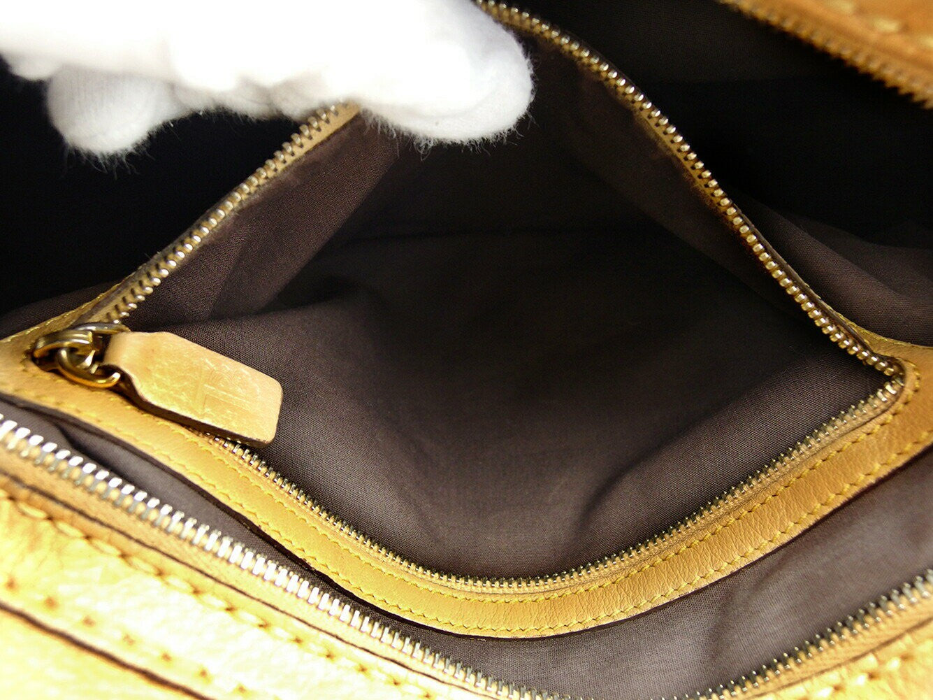 TOD'S Hand Bag Tote Purse Beige Authentic