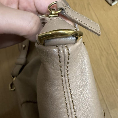 GIVENCHY Hand Bag Tote Purse Nightingale Leather Beige Authentic