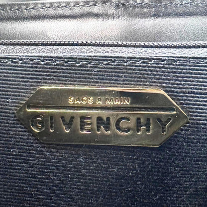 GIVENCHY Hand Bag Tote Purse Vanity Bag Leather Black Authentic