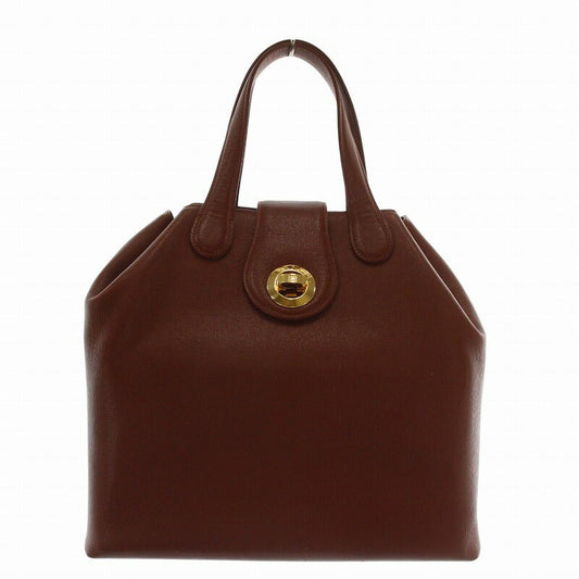 GIVENCHY Hand Bag Tote Purse Leather Brown Authentic