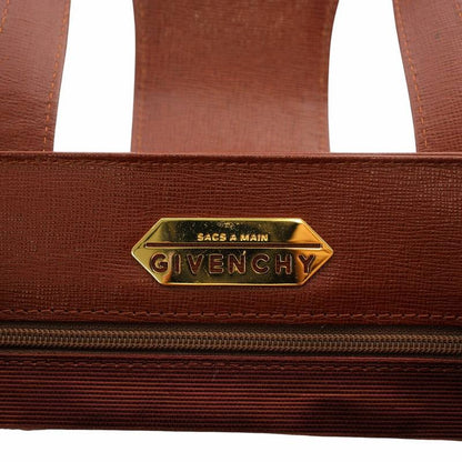 GIVENCHY Hand Bag Tote Purse Leather Brown Authentic
