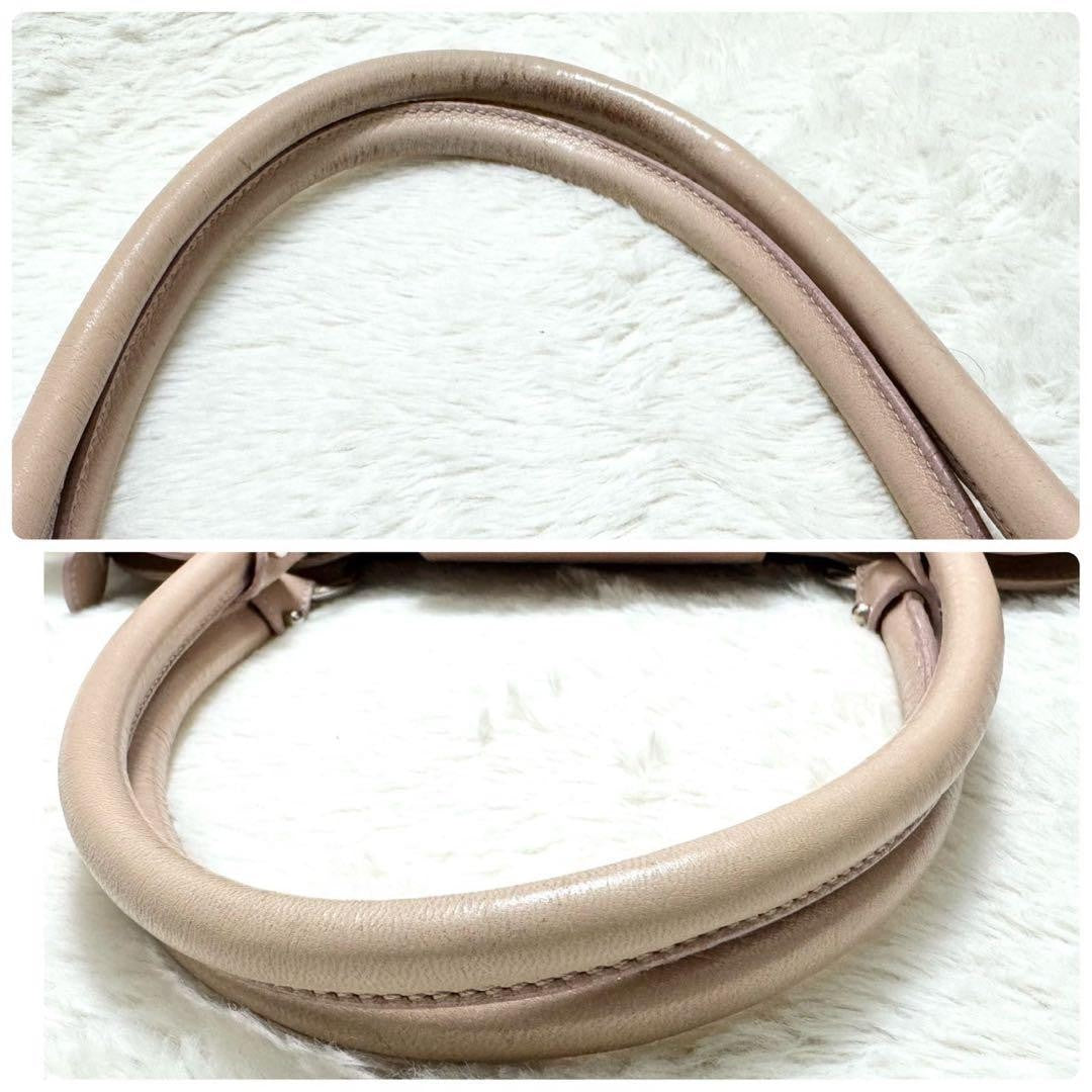 Salvatore Ferragamo Hand Bag Tote Purse Gancini Leather Pink Authentic