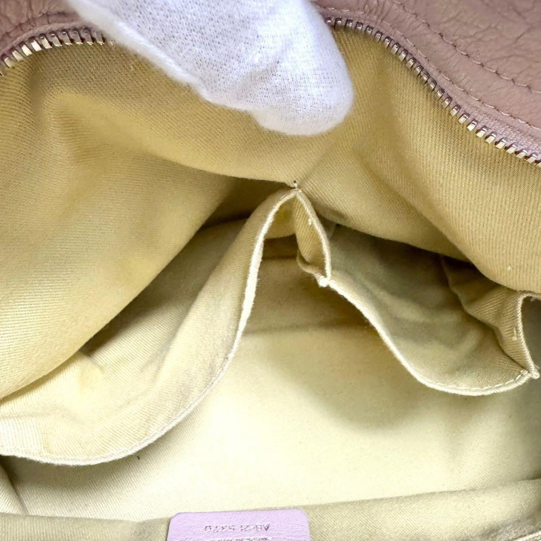 Salvatore Ferragamo Hand Bag Tote Purse Gancini Leather Pink Authentic