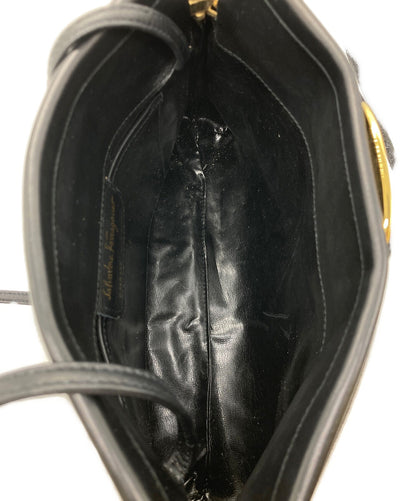 Salvatore Ferragamo Shoulder Bag Purse Black Authentic