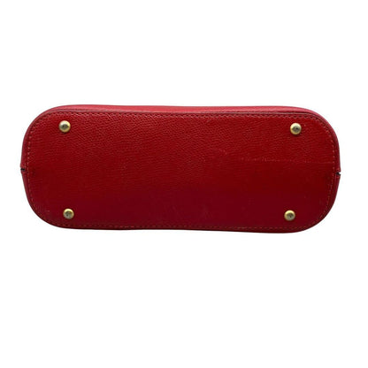 CELINE shoulder bag Purse Red Gold Leather convertible Women's Used Authentic