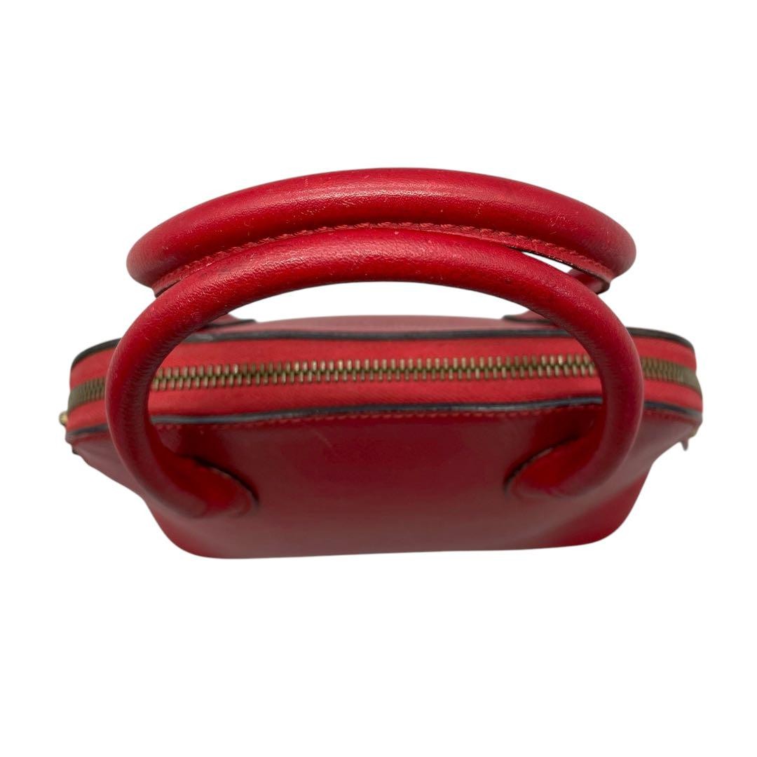 CELINE shoulder bag Purse Red Gold Leather convertible Women's Used Authentic