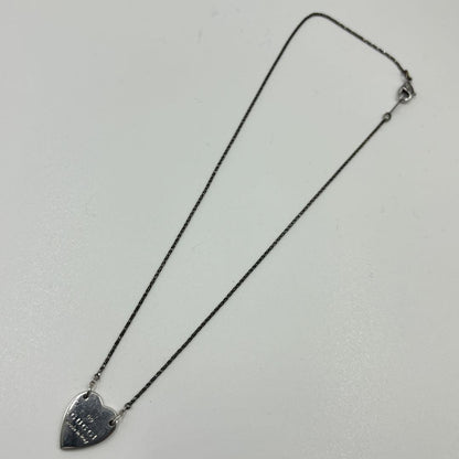 GUCCI Necklace Pendant Heart Silver Women Accessory Authentic