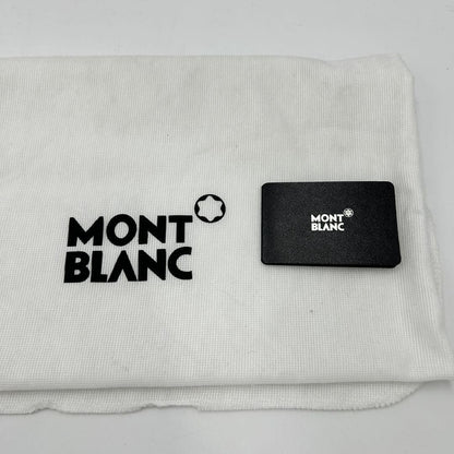 Montblanc Clutch Bag Second Bag Leather Navy Black Authentic