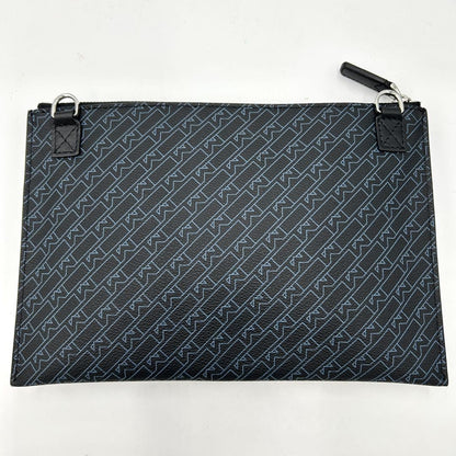 Montblanc Clutch Bag Second Bag Leather Navy Black Authentic