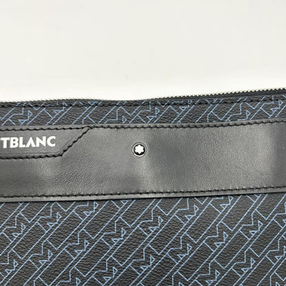 Montblanc Clutch Bag Second Bag Leather Navy Black Authentic