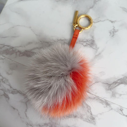 FENDI Bag Charm Key Holder Strap Multicolor Authentic